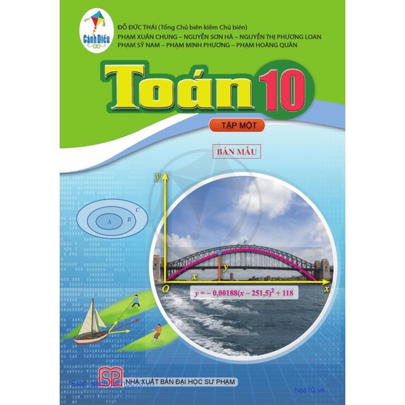 Sách Toán 10 tập 1 CD (Mới) và 2 tập giấy kiểm tra kẻ ngang