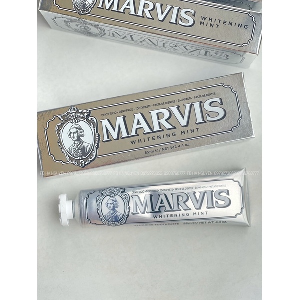 Kem Đánh Răng Marvis Whitening Mint - Làm Trắng Răng