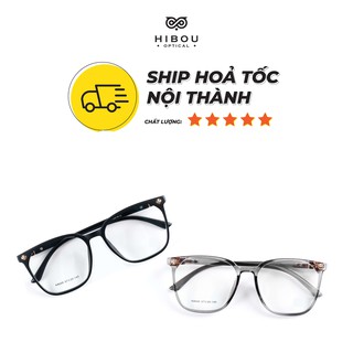 Gọng kính cận nam nữ to bản nhựa dẻo K8009 Hibou Optical - Lắp mắt cận loạn viễn