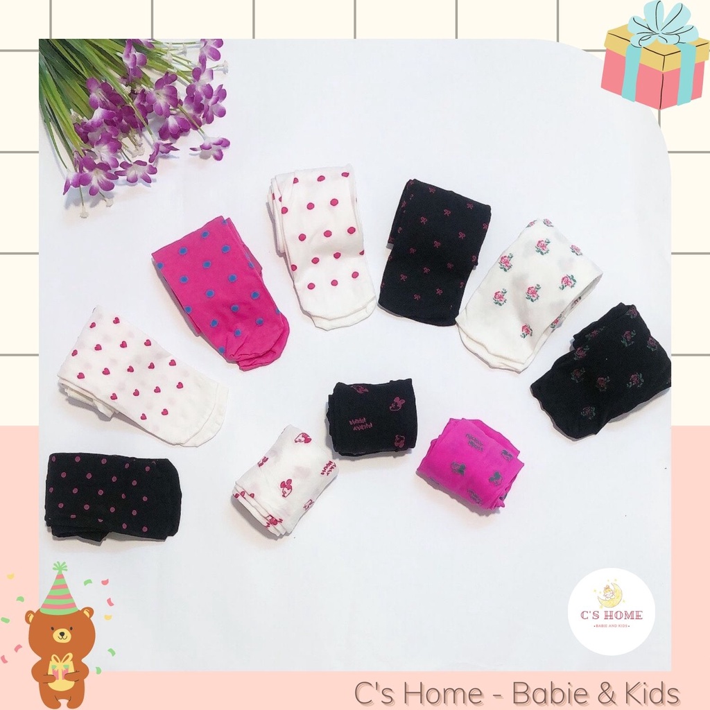 Quần tất giấy cho bé gái siêu dai, mềm mịn, nhiều màu sắc và họa tiết size từ 2 đến 8 tuổi