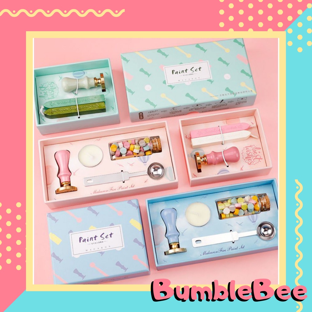 SẴN Set hộp con dấu sáp niêm phong sealing wax màu pastel trang trí thiệp handmade, bullet journal | BigBuy360 - bigbuy360.vn