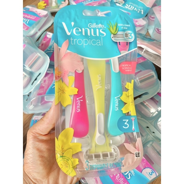 Dao cạo Venus Gillette Sensitive Spa bộ 2 đầu dao và 3 đầu dao