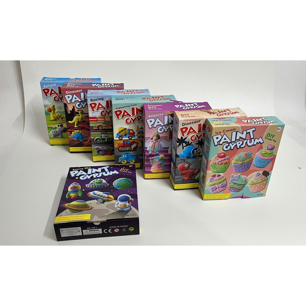 Bộ tô tượng cho bé làm bằng thạch cao kèm 6 màu an toàn giúp trẻ phát triển tư duy sáng tạo hiệu quả - MH: L12