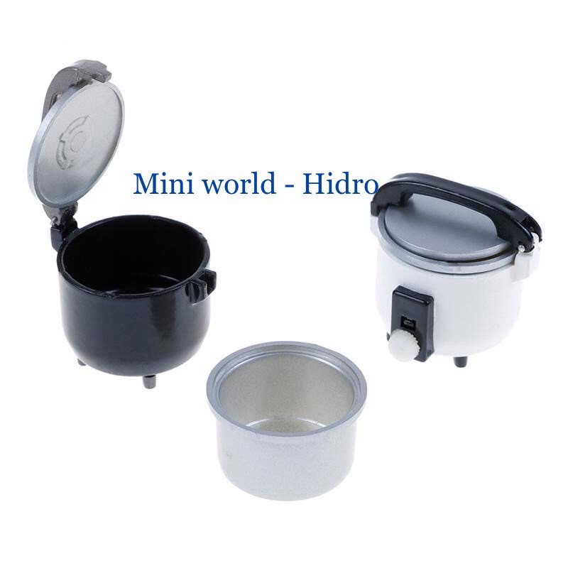 Nồi cơm điện dùng cho búp bê. Miniature. Đồ dùng nhà bếp tí hon cho búp bê.