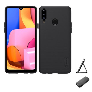 Ốp Lưng Sần Chống Sốc Cho Samsung Galaxy A20s hiệu Nillkin (tặng kèm giá đỡ) - Hàng chính hãng