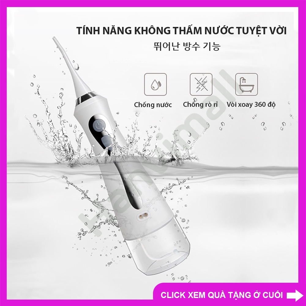 Máy tăm nước cầm tay MSY-C9 OEM Portable dung tích 230ml 3 chế độ hoạt động bảo hành 6 tháng