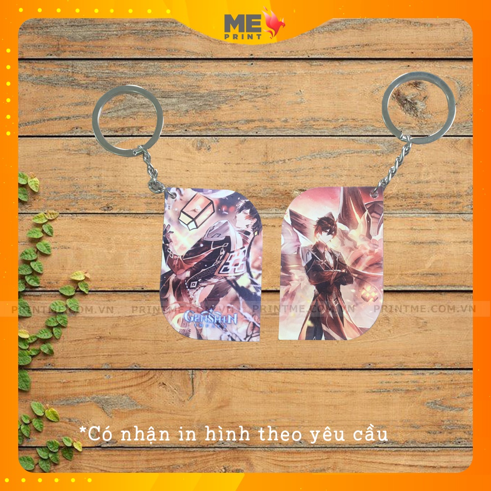 Móc khoá genshin impact in 2 mặt chất liệu mica bền đẹp cute, móc khoá in theo yêu cầu hình game - anime - manga giá rẻ