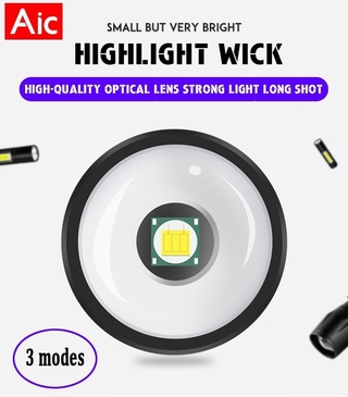 AIC-Mini Flashlight Strong Rechargeable Light Super Bright Long Range Disc herniation Multi-function Small portable Xenon waterproof outdoor Led Home