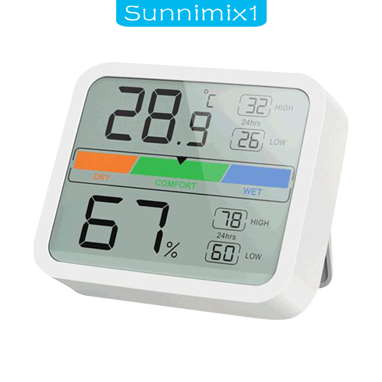 [SUNNIMIX1]Digital LCD Thermometer Hygrometer Humidity Temperature Meter for Basement