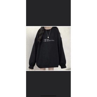 Áo nỉ sweater họa tiết I AM BAD unisex freesize