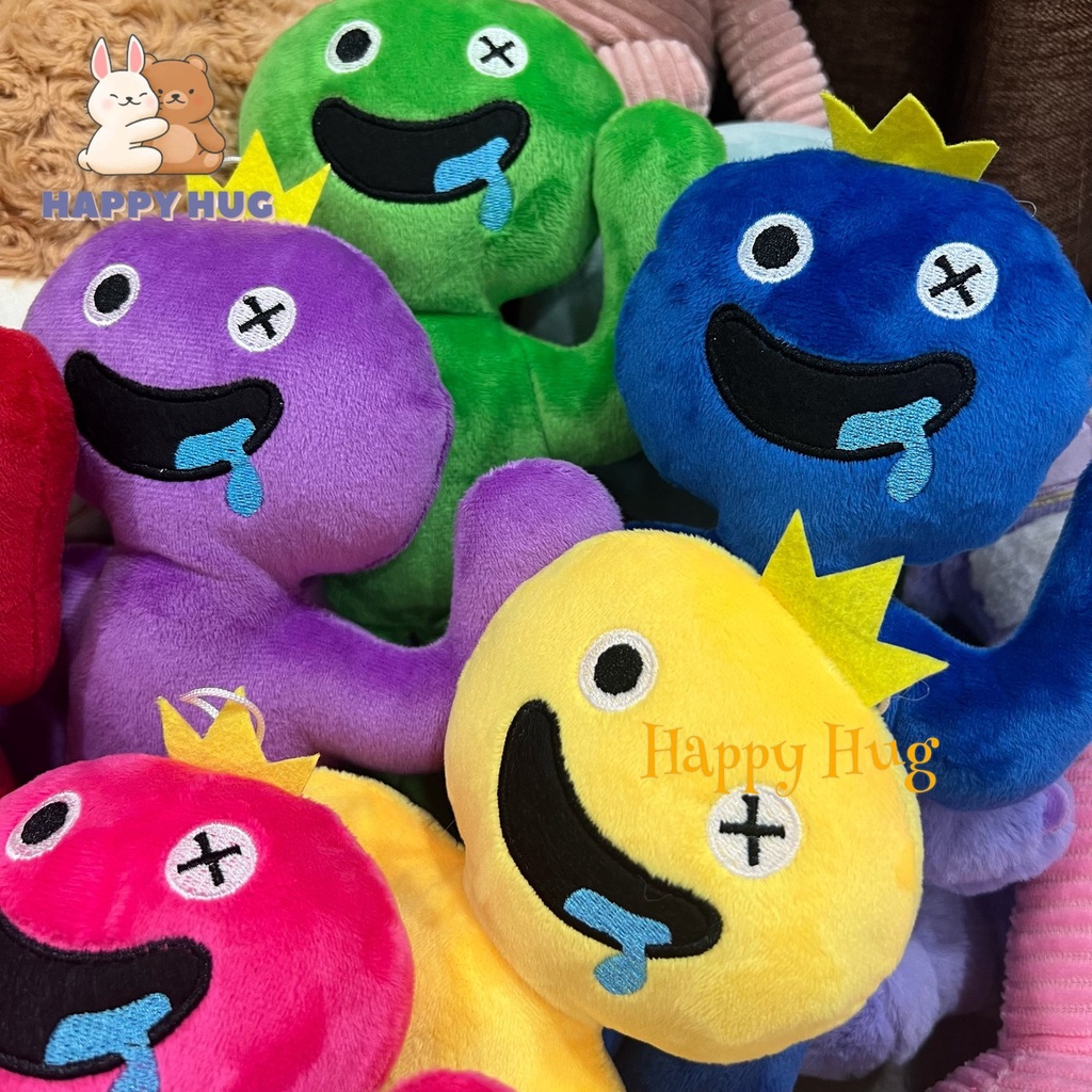 Gấu bông Roblox Rainbow Friends 28cm 7 màu, thú bông đáng yêu cho bé - Happy Hug
