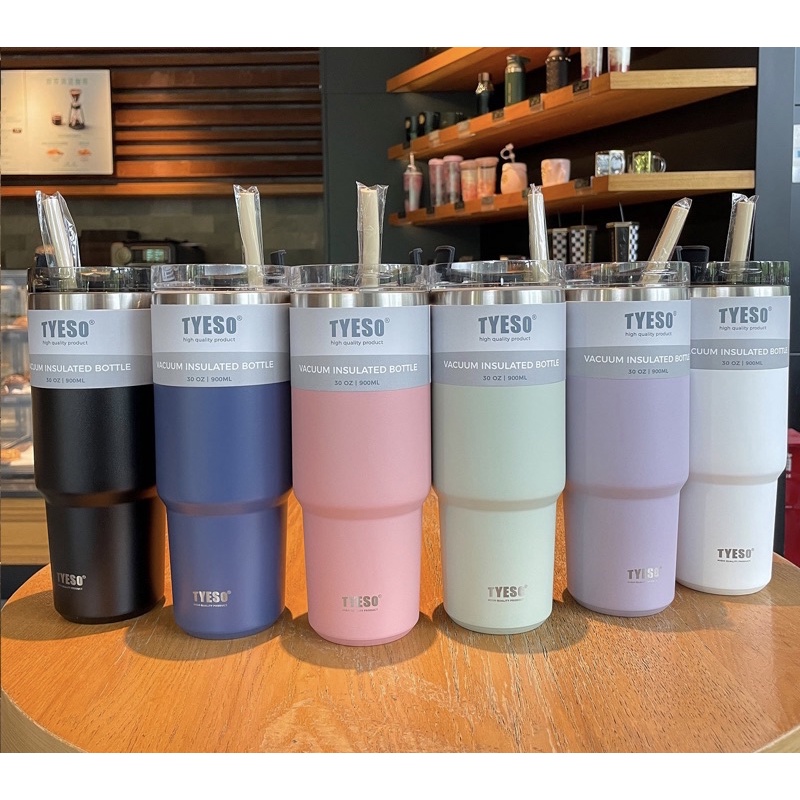 Ly Giữ Nhiệt Tyeso 600ml - 900ml Mới 2022 ( INOX DÀY + KO CHÓC SƠN )