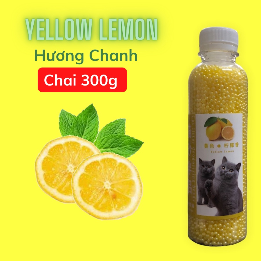 Hạt khử mùi cát vệ sinh thú cưng chai 300g