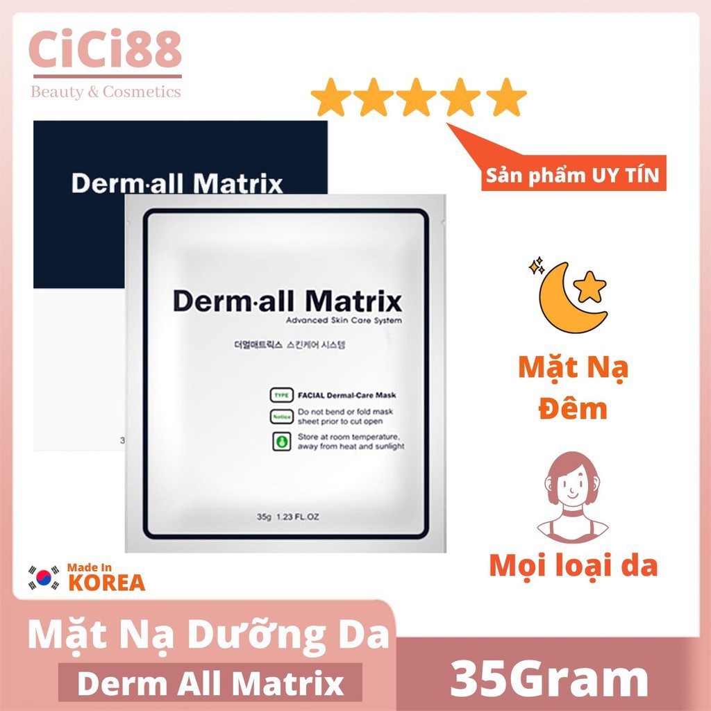 Hàng Hàn- Mặt nạ Thạch Derm All Matrix qua đêm căng bóng, tái tạo làn da với Collagen