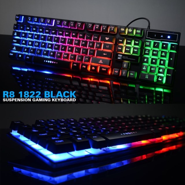 Bàn Phím Giả Cơ Chuyên Game Led 7 Màu R8 1822