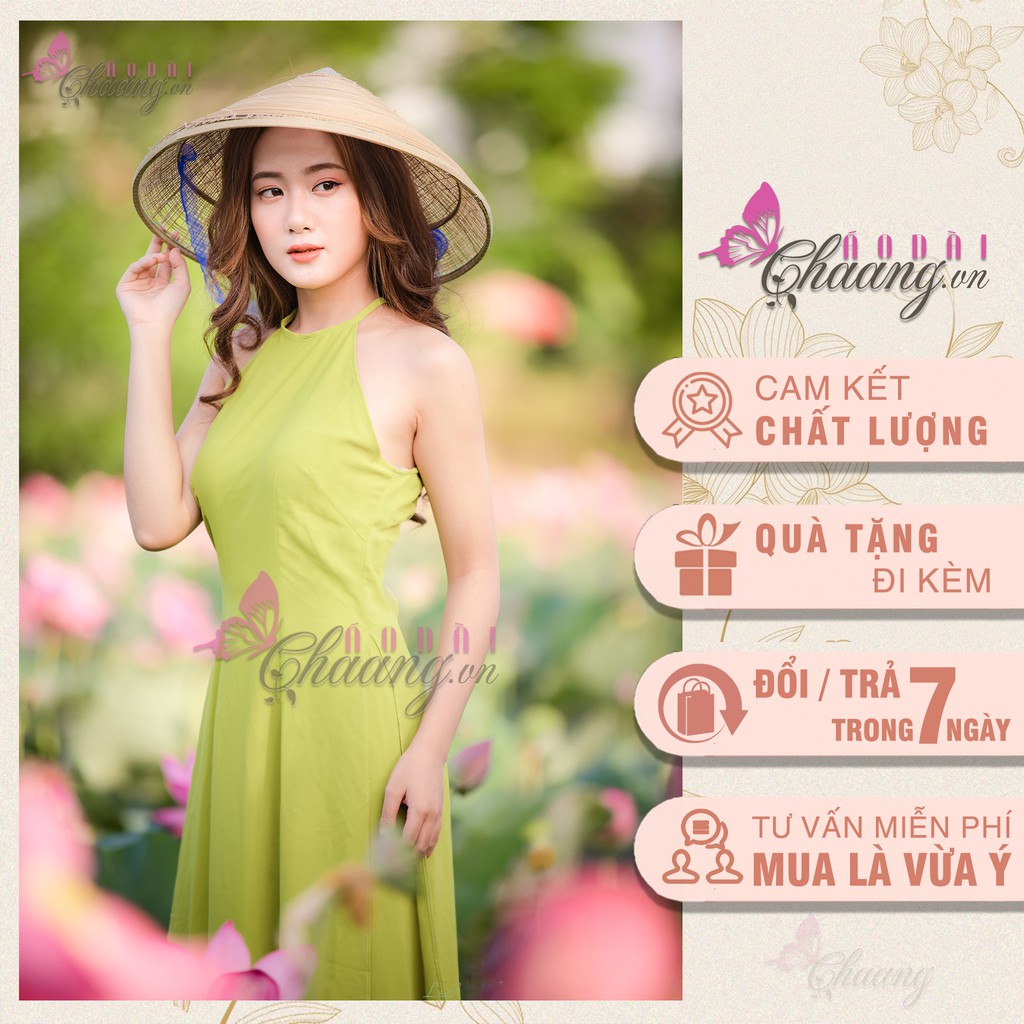 Áo yếm xanh nõn ⚡ FREESHIP ⚡ Dáng áo yếm dài truyền thống chụp sen cổ xưa đẹp