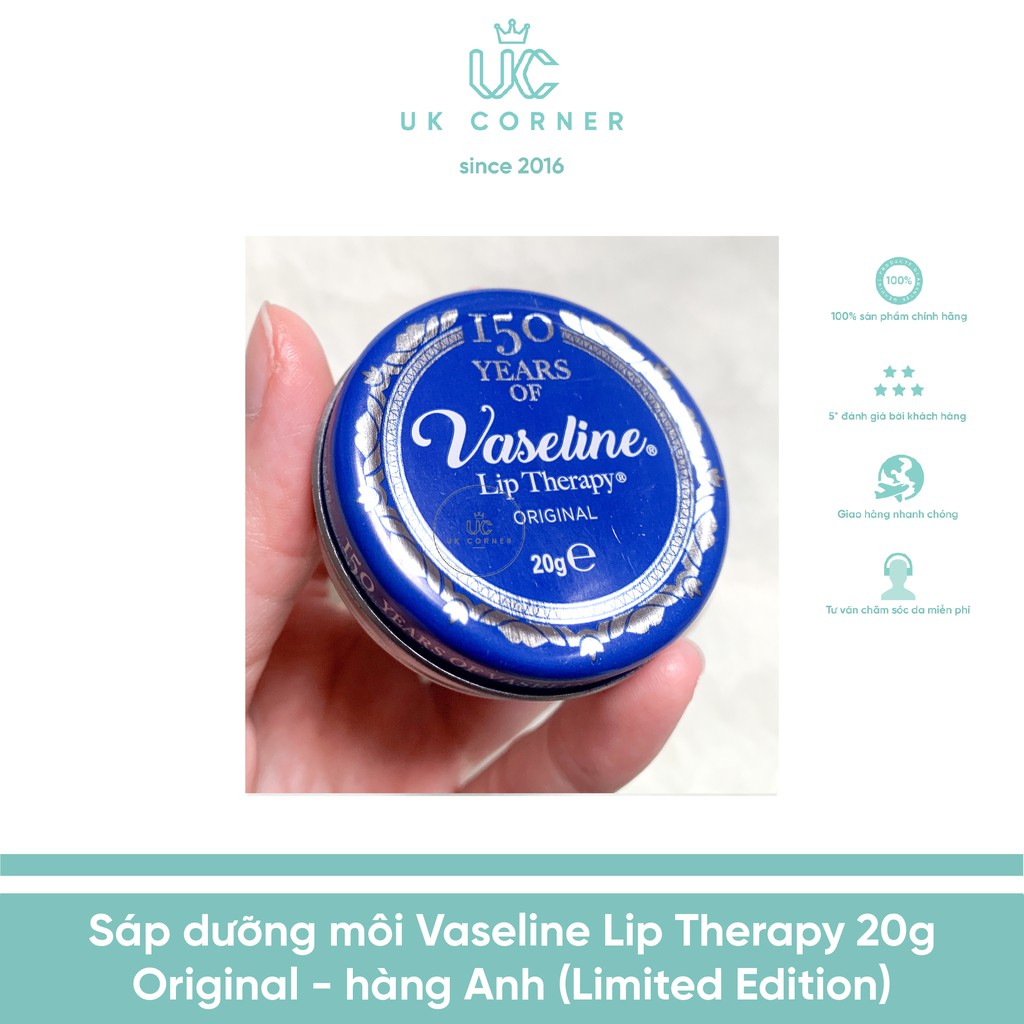 Sáp dưỡng môi Vaseline Lip Therapy 20g hàng Anh (UK)