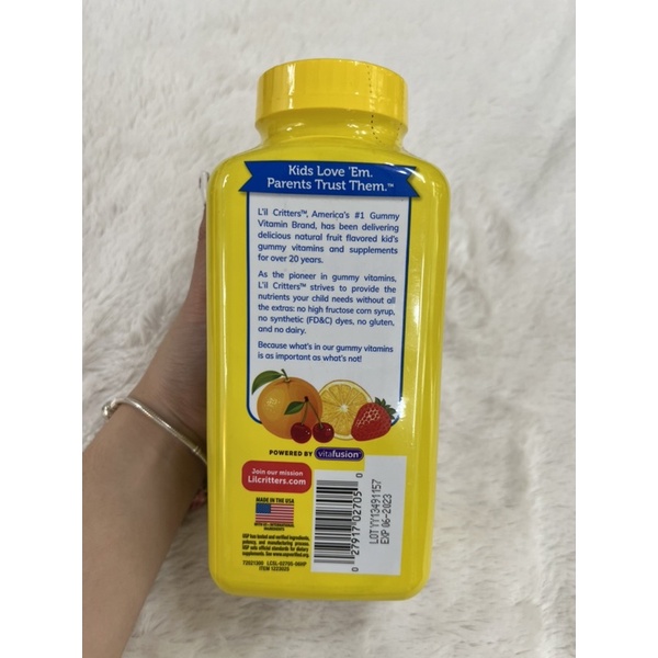 Kẹo Dẻo Bổ Sung Vitamin Và Khoáng Chất Cho Trẻ L'il Critters Gummy Vites 300 Viên