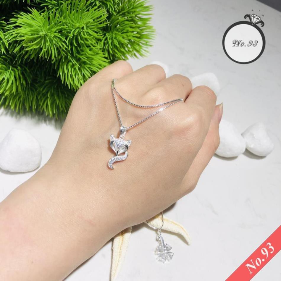 (BẠC CHUẨN)  DÂY CHUYỀN BẠC NỮ MẶT HỒ LY VÒNG CỔ BẠC NỮ ĐẸP TRANG SỨC NO.93