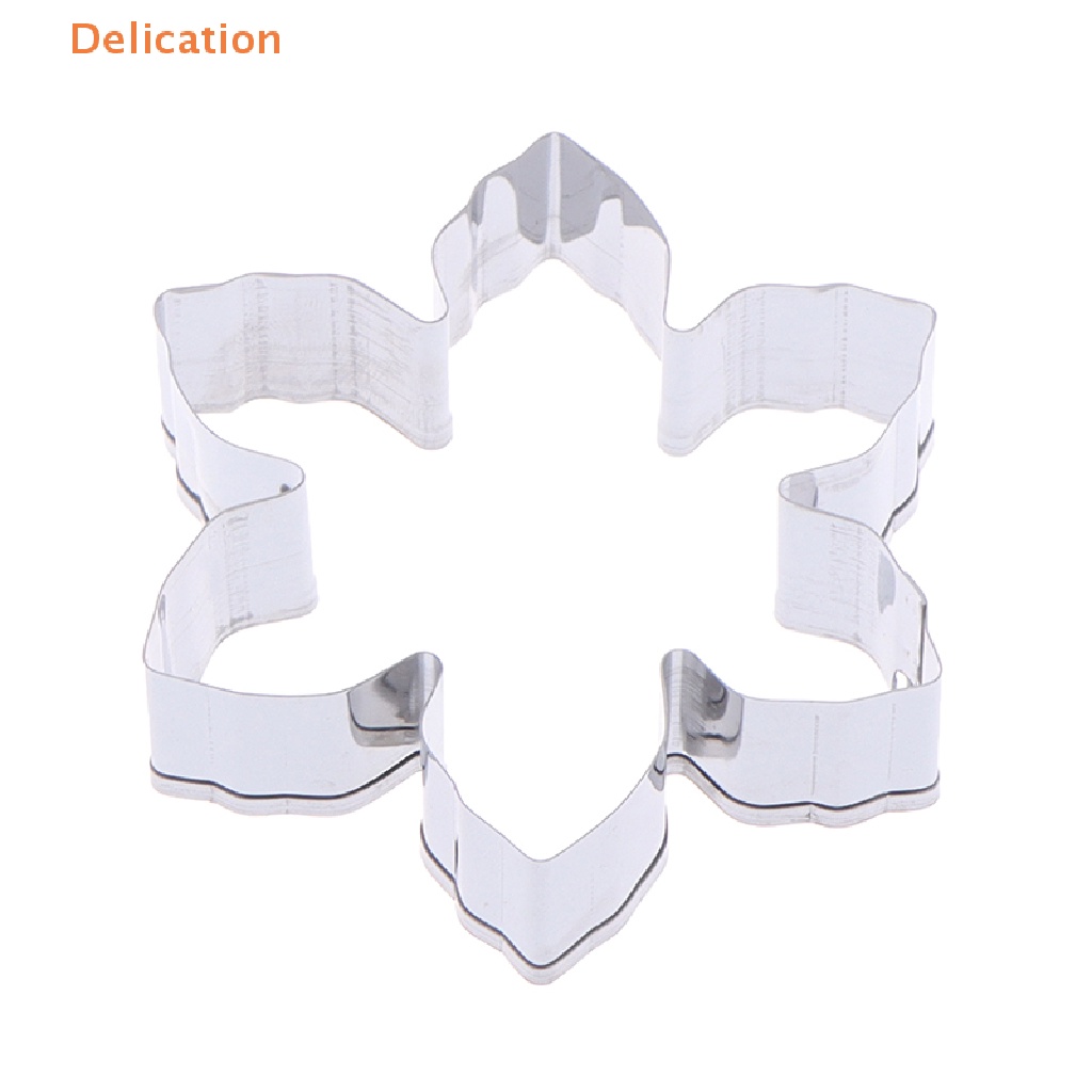 Khuôn Cắt Bánh Quy Bằng Thép Không Gỉ Hình Bông Tuyết 3D Phong Cách Giáng Sinh