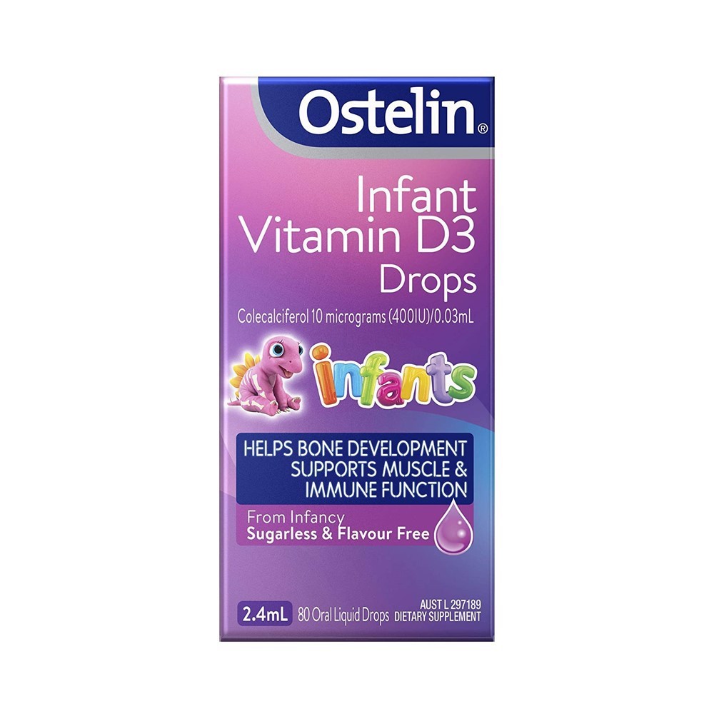 Thuốc Nước Bổ Sung Vitamin D3 Drops Cho Trẻ Sơ Sinh Infant 2.4ml (Dạng nhỏ giọt) Ostelin