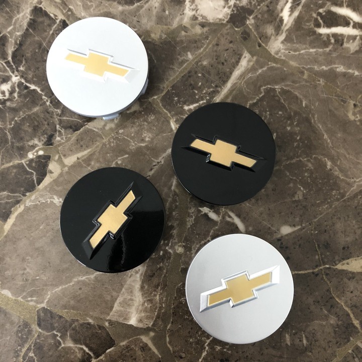 Logo chụp mâm, ốp lazang bánh xe ô tô Chevrolet, đường kính 59mm và 58mm