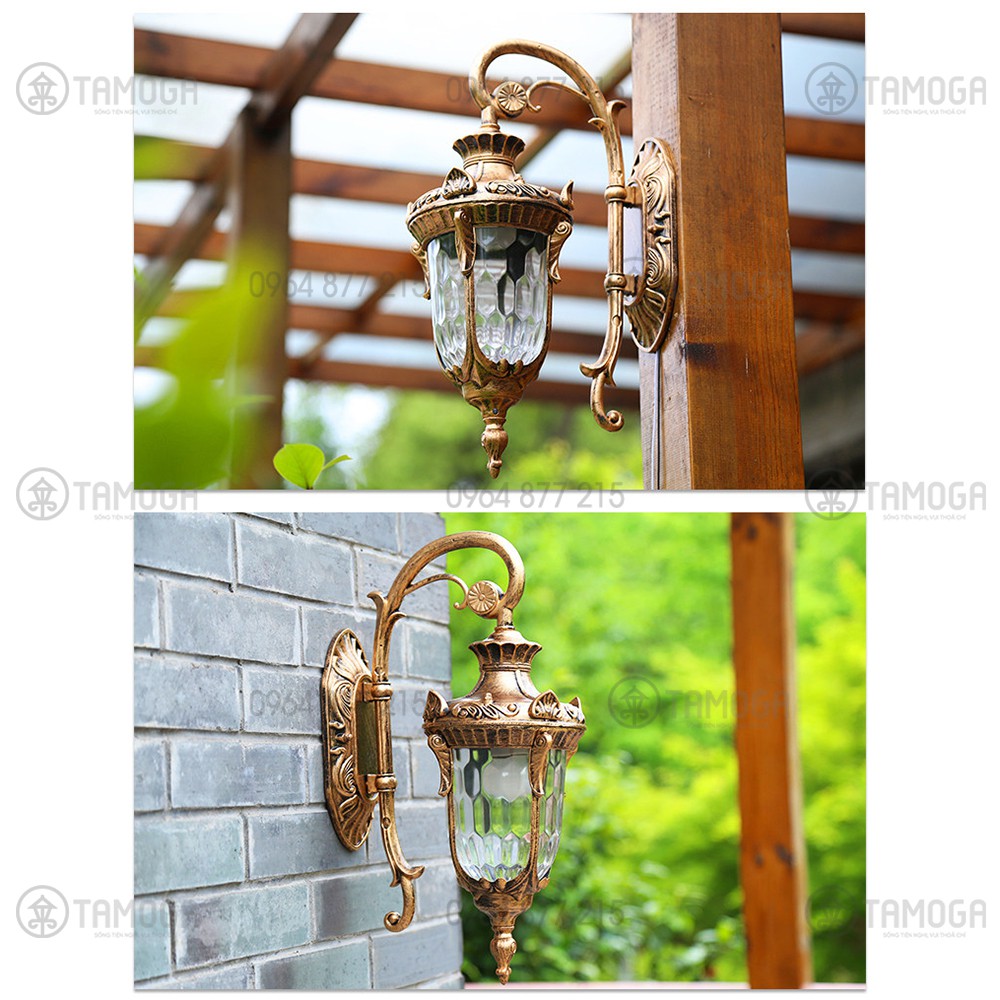 Đèn treo ngoài trời, đèn treo tường cổ điển DGT 096 + Tặng kèm bóng led 9w