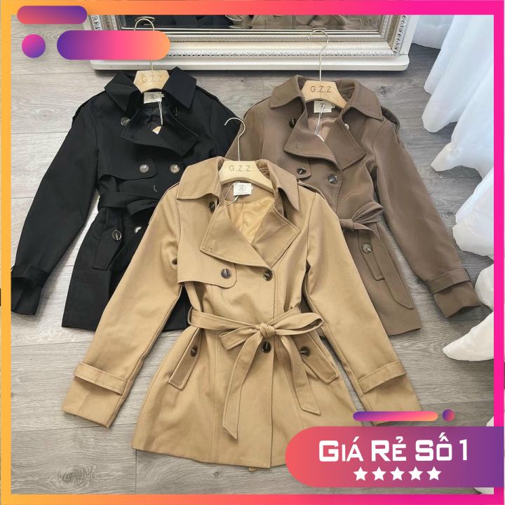 áo dạ nữ kaki hàng quảng châu cao cấp, áo dạ mango thiết kế phong cách hàn quốc có kèm đai đi cùng | BigBuy360 - bigbuy360.vn