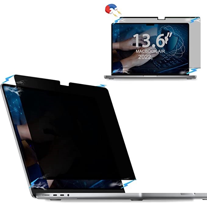 Màng Lọc Bảo Vệ Màn Hình Chống Nhìn Trộm Ánh Sáng Xanh Tháo Rời Được Cho MacBook Air 13.6 inch M2 (A2681) 2022