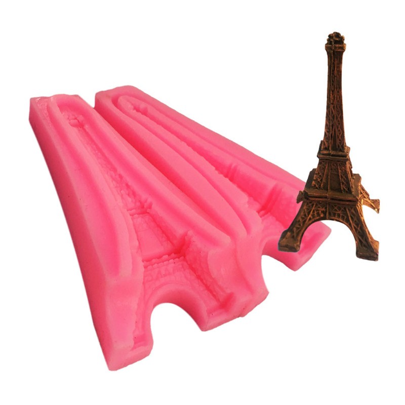 Khuôn silicon làm kẹo đường hình tháp Eiffel 3D độc đáo
