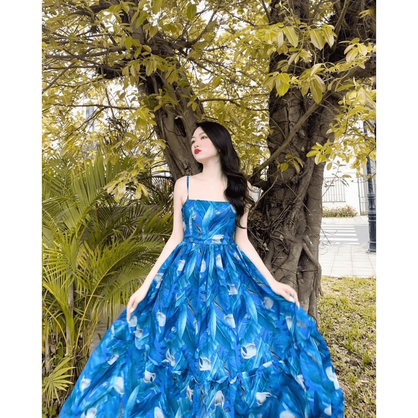 (Free ship) Mẫu HOT Đầm Voan Hai Dây Dáng Xòe Cho Các Nàng Diện Xinh Như Công Chúa UP HHP Fashion