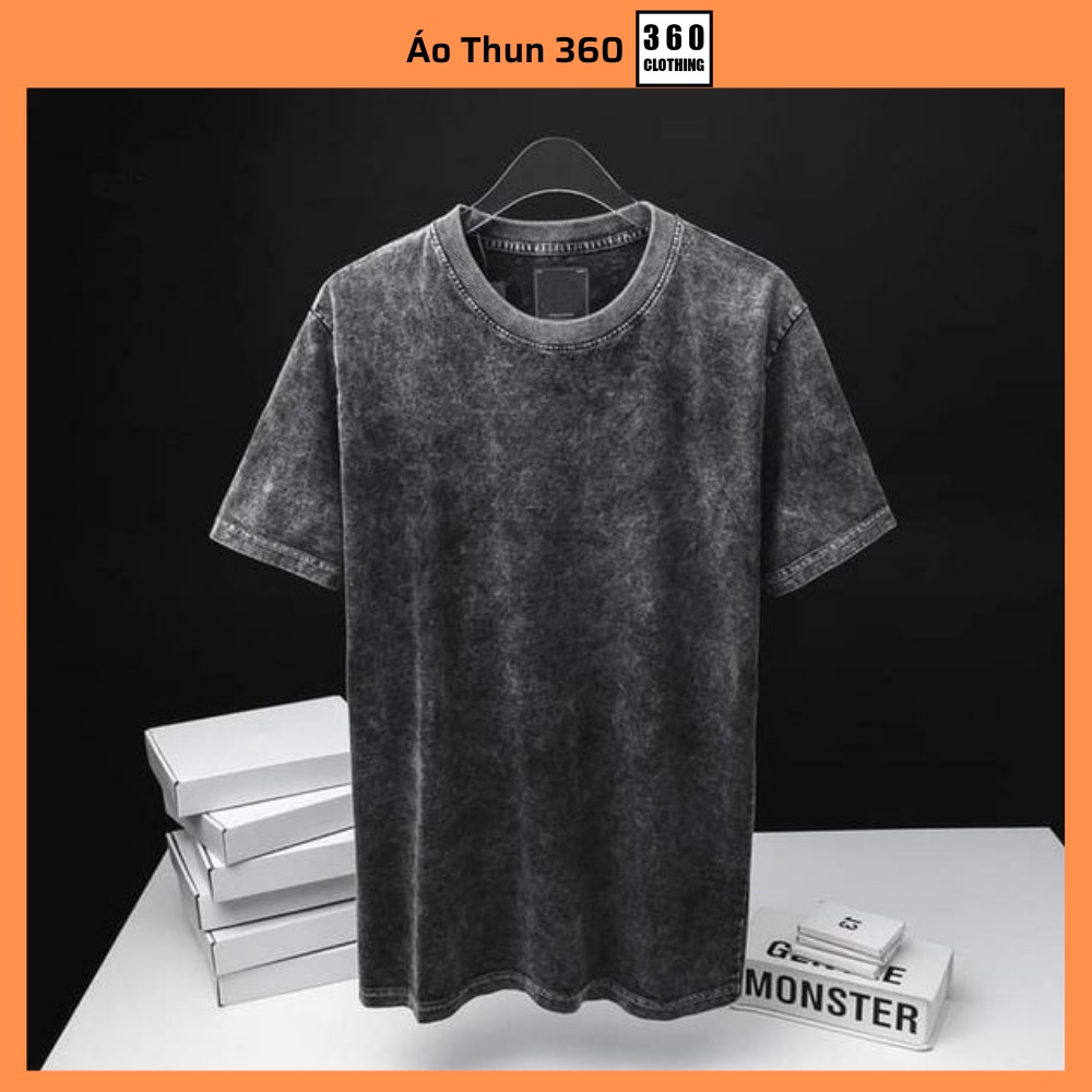 Áo thun Wash Trơn nam nữ tay lỡ form rộng dáng oversize chất Cotton 2 chiều siêu dày dáng xuông Ulzzang cực chất