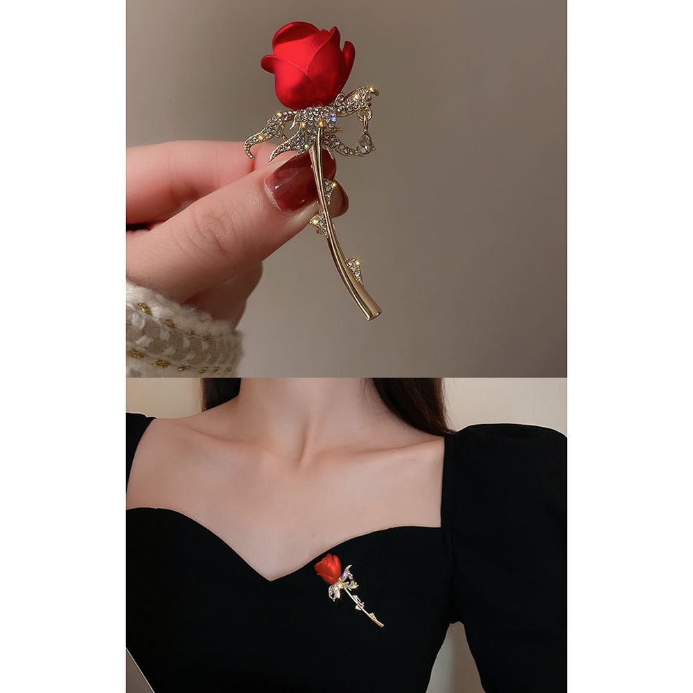 Ghim CàI ÁO HìNh Hoa HồNg ĐíNh Kim Cương NgọC Trai Giả ThờI Trang Cho Nữ