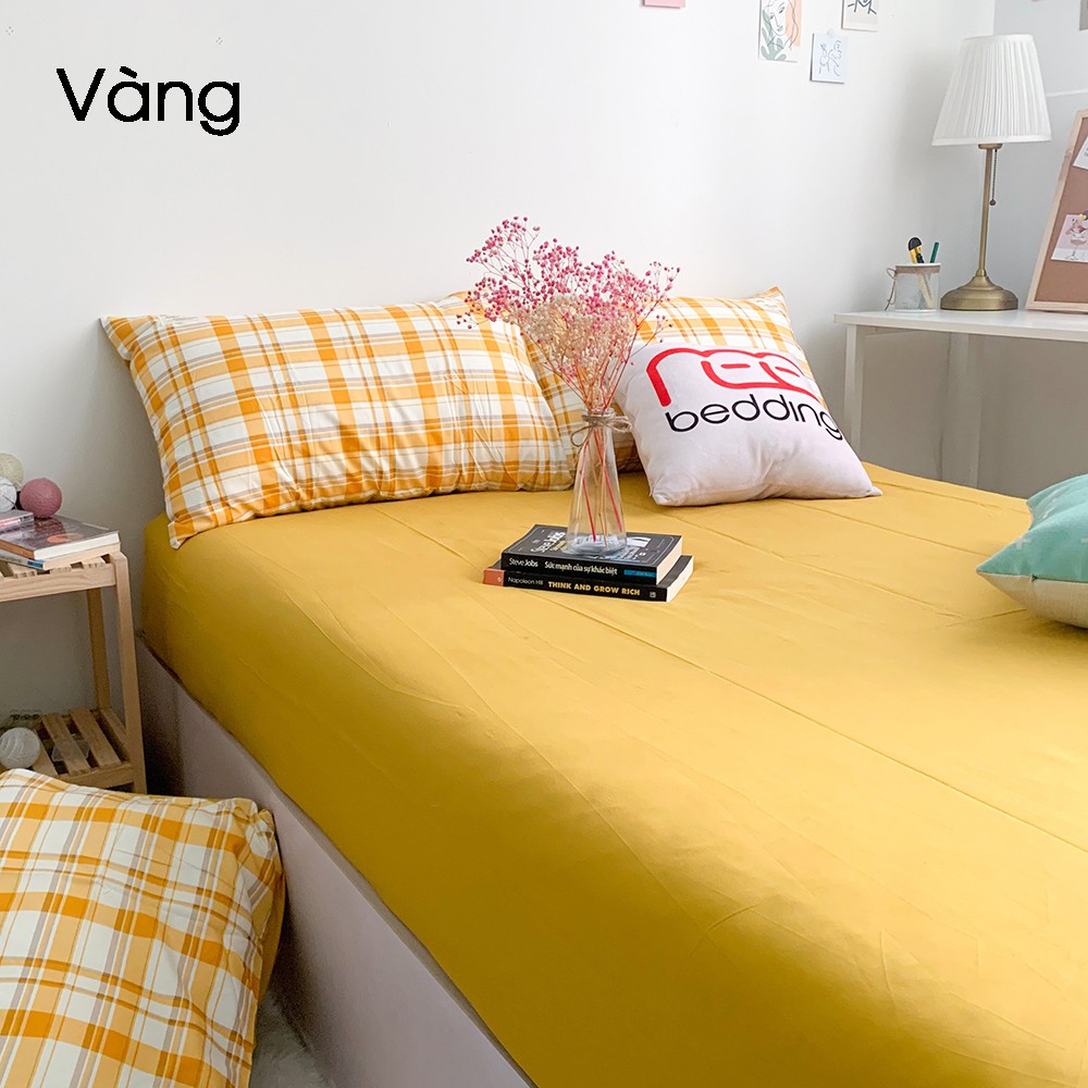 Bộ ga giường và vỏ gối Cotton TC REE Bedding CTC43 đủ size trải nệm 1m2, 1m4, 1m6, 1m8, 2m đẹp