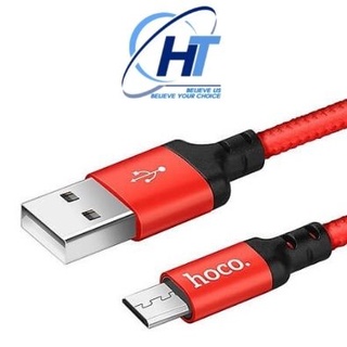 Cáp sạc cổng micro dây dù hoco x14 2m cho android siêu bền