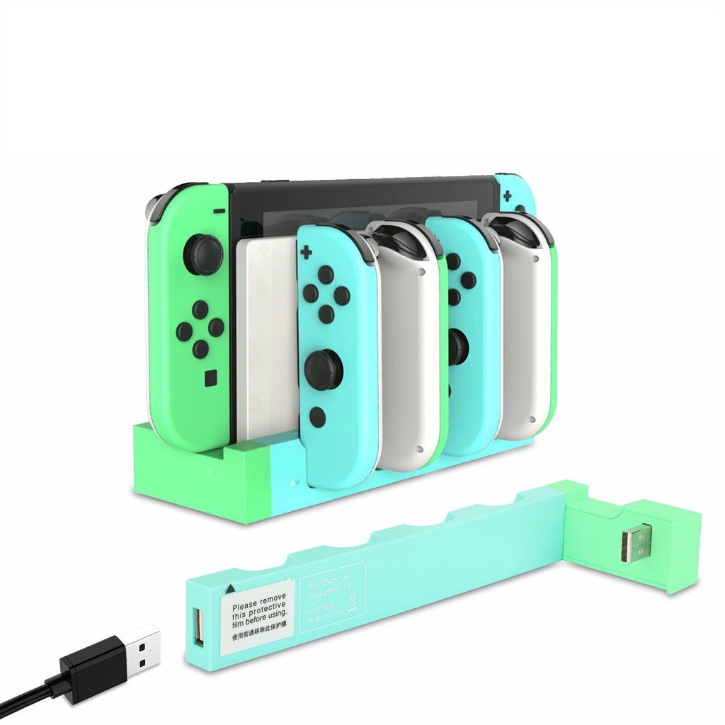BTLIMER Giá Đỡ 4 Cổng Sạc Cho Tay Cầm Chơi Game Nintendo Switch Joy-Con Pro