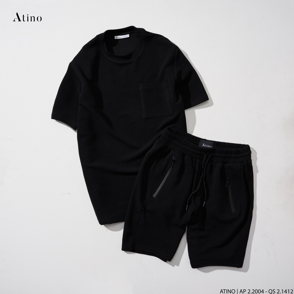 Áo Thun Cộc Tay Túi Hộp ATINO chất liệu Cotton Cao Cấp Hàn Quốc form Regular AP2.2004