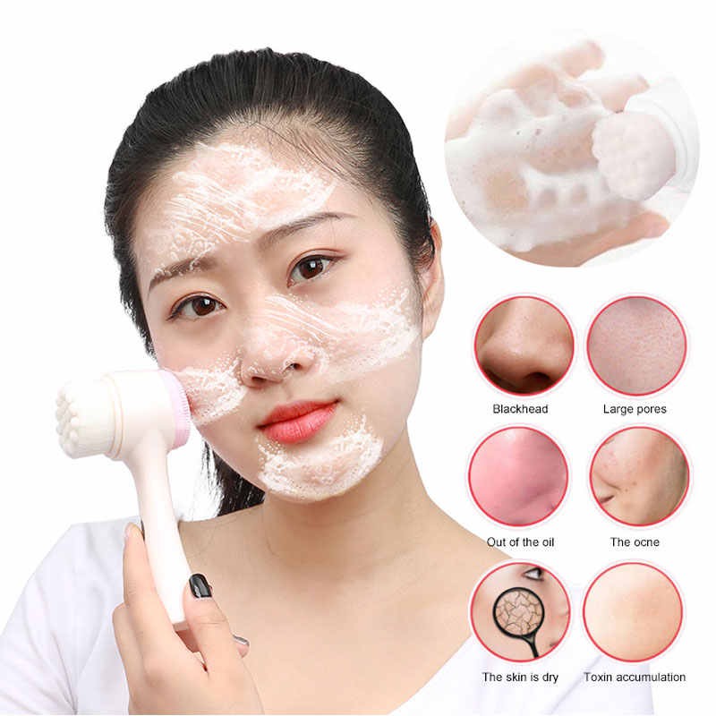 Cọ Rửa Mặt Massage 2 Đầu Cầm Tay | BigBuy360 - bigbuy360.vn