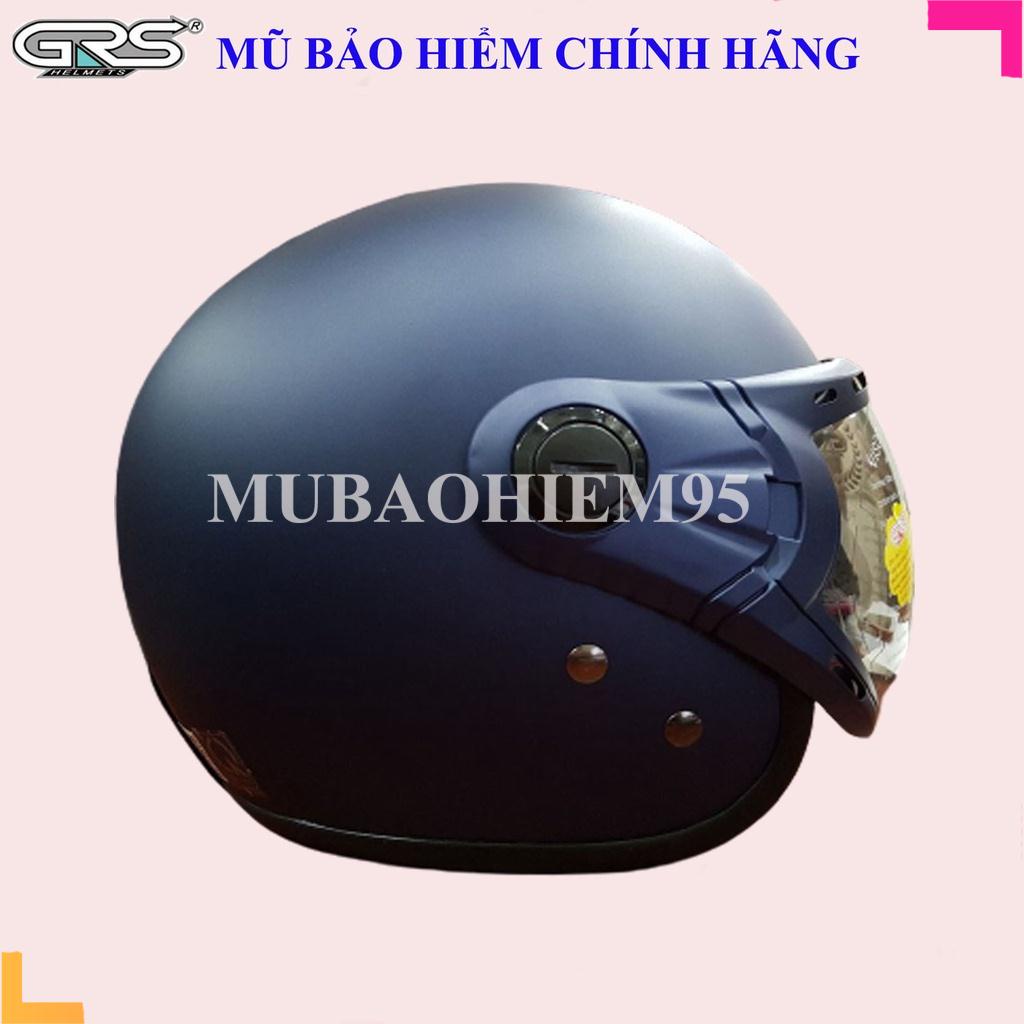 ♥️ Shop Uy Tín ♥️ MŨ BẢO HIỂM 3/4 ĐẦU CÓ KÍNH CHE MẮT GRS CHÍNH HÃNG - A368 KÍNH