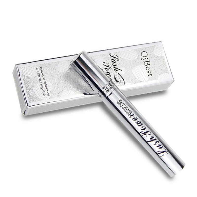 Mascara chải cong dài dày lông mi QIBEST tự nhiên sợi lụa 4D chống thấm nước nhanh khô