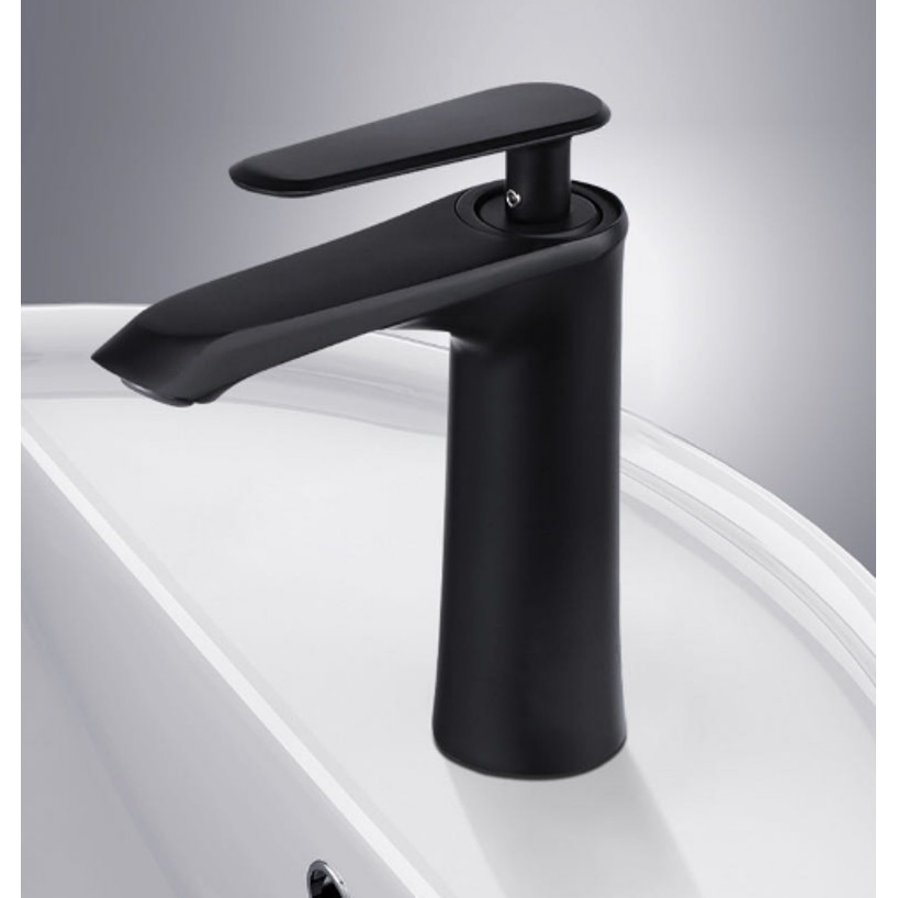 Vòi lavabo nóng lạnh cao cấp màu đen - inox 304 MS5 | BigBuy360 - bigbuy360.vn