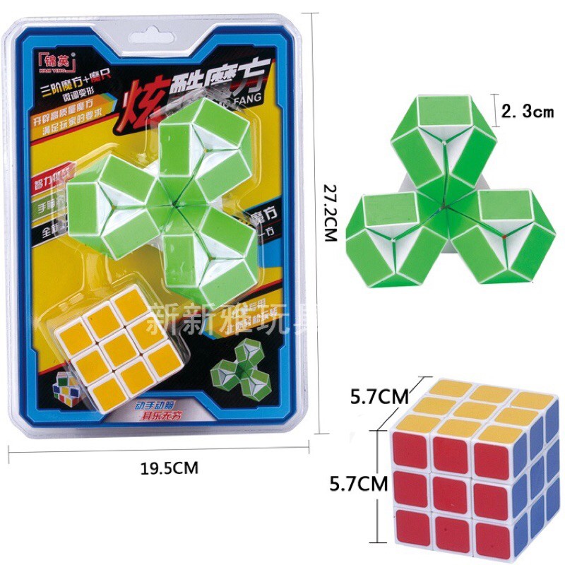 FREE SHIP (COMBO) RUBIK ma thuật kèm bibik 3x3