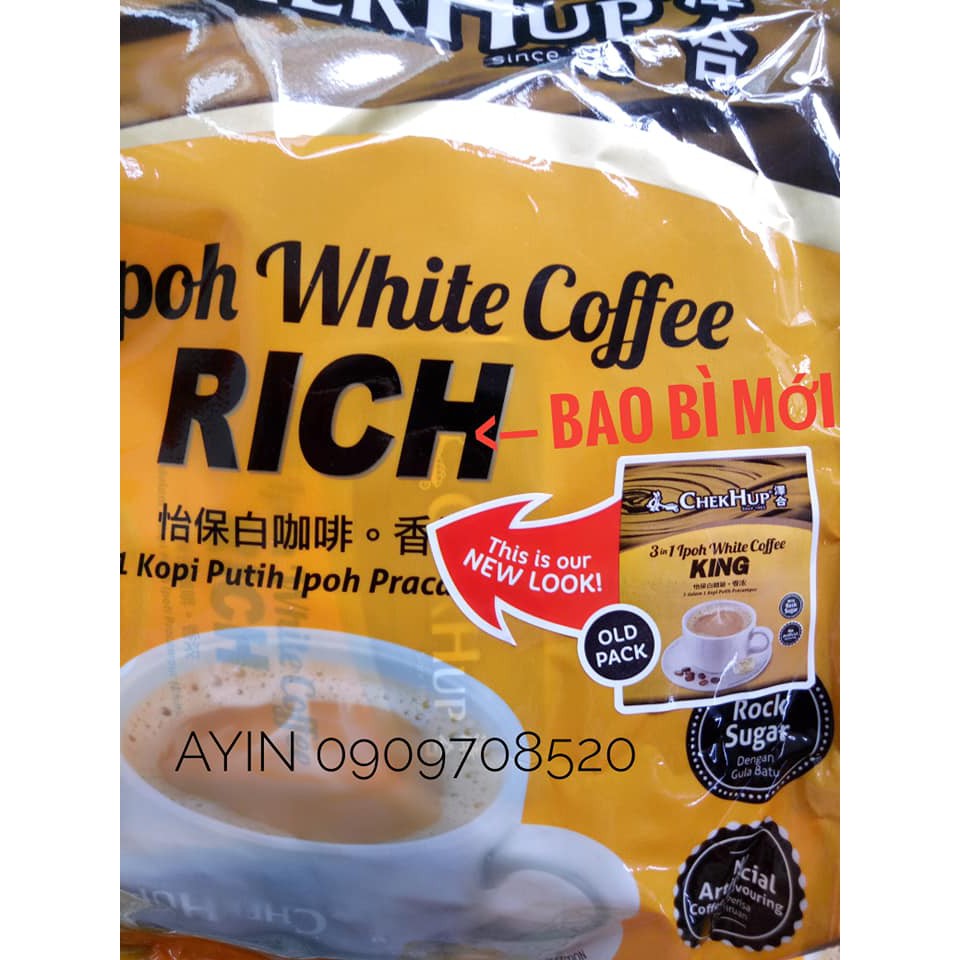 Cà phê trắng Chek Hup White Coffee Malaysia ( Rich ( King ) / Original / Coffee &Creamer / Less Sweet ) | BigBuy360 - bigbuy360.vn