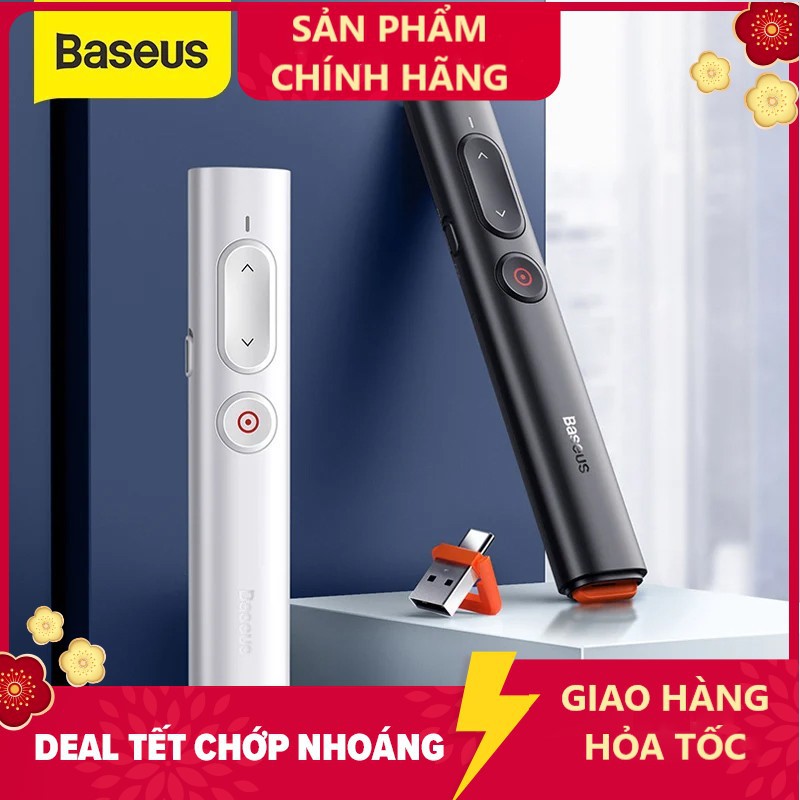 Bút Hỗ Trợ Trình Chiếu Laser Baseus Orange Dot PPT Chính Hãng