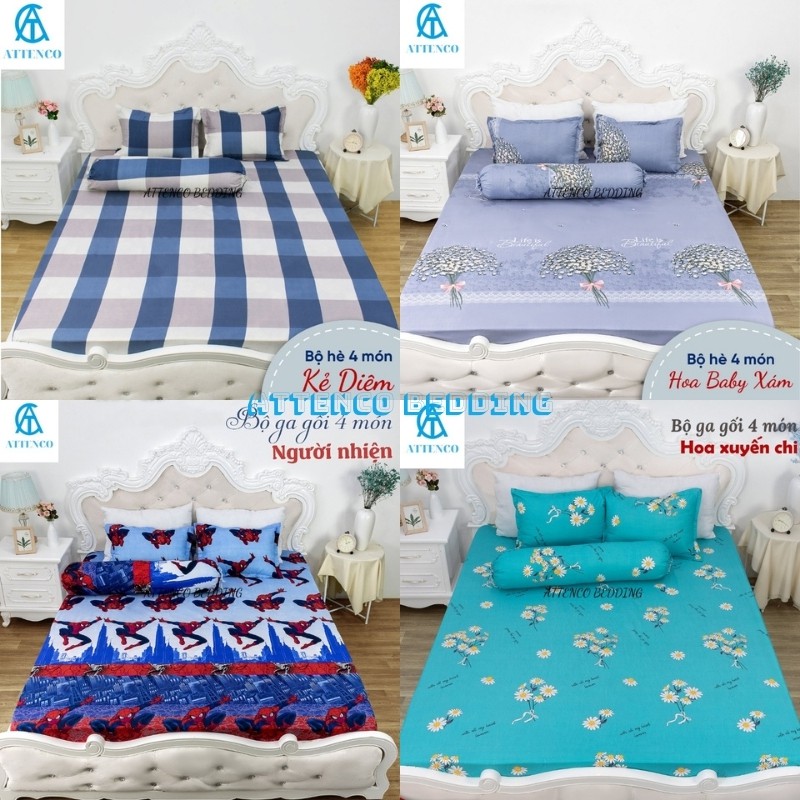 GA GỐI VỎ ÔM 🛏1M6/1M8🛏 DRAP BO CHUN CHỌN MẪU NGAY TRÊN ẢNH HỌA TIẾT ĐA DẠNG ATTENCO BEDDINH BẢO HÀNH 6T