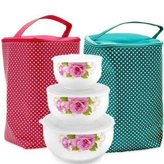 Set luch bag 3 hộp thuc phẩm su cao cấp