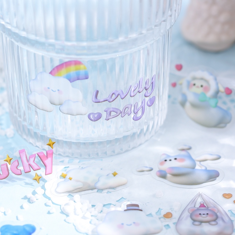 Set 40 Sticker Hình Hoa Dán Trang Trí Sổ Tay