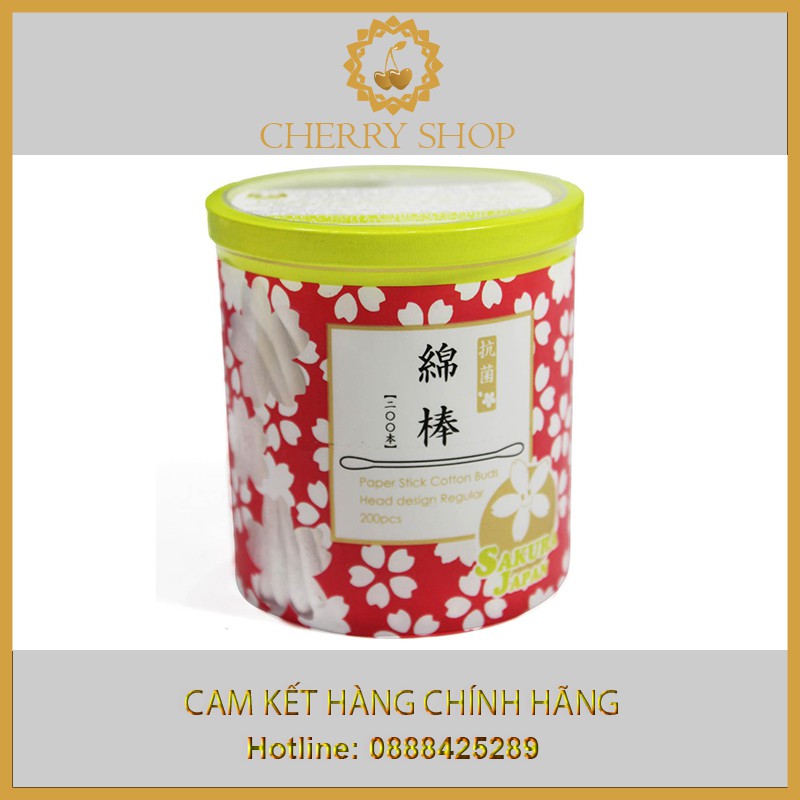 [CHÍNH HÃNG] Tăm bông Sakura TB01 (200 que/hộp)