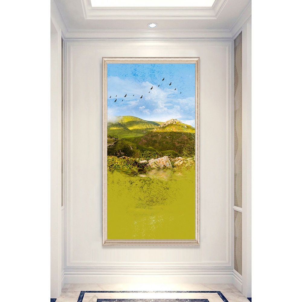 In hình ép gỗ Laminate TRANH HÀNH LANG TRUNG QUỐC - Mẫu 51 (50x75, 60x90, 70x110). In ảnh theo yêu cầu