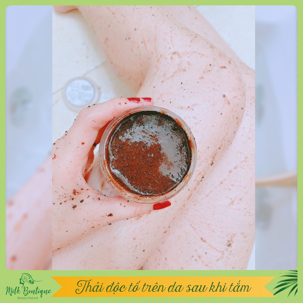 Hạt tẩy tế bào chết Muối Cà Phê K'HULA, Scrub Coffee, 100gr, tẩy da chết body, giúp da láng mịn, chính hãng Huyền Milk